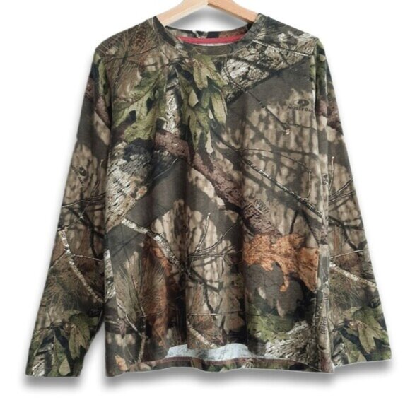 WALLS X MOSSY OAK | Camo Crewneck Long Shirt T-Shirt Tee Sz L - Picture 1 of 12